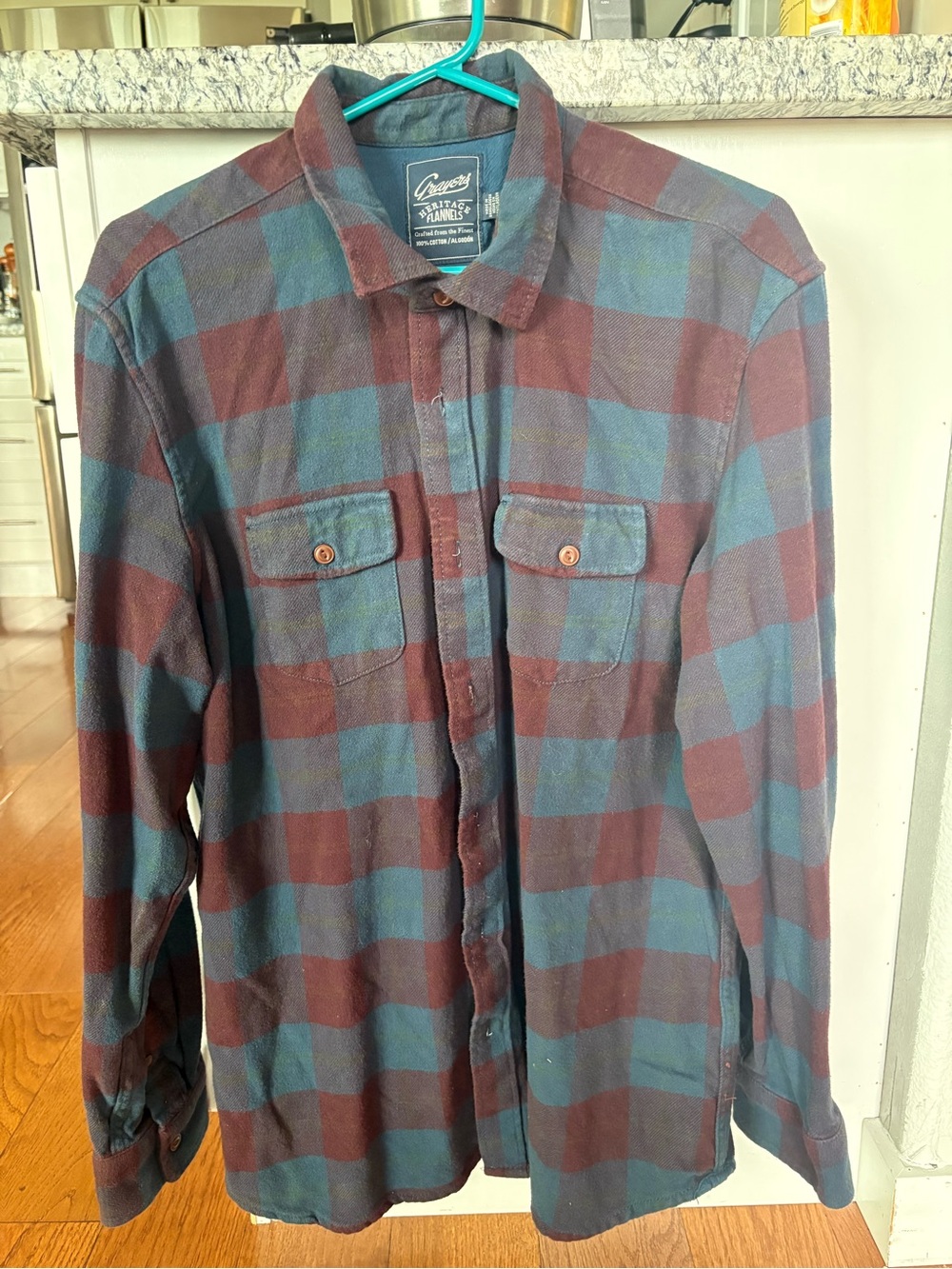 Men Flannel Shirt, size L